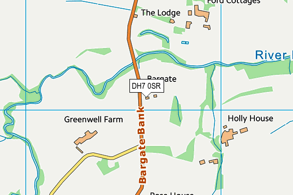 DH7 0SR map - OS VectorMap District (Ordnance Survey) DH7 0SR map - OS VectorMap District (Ordnance Survey)