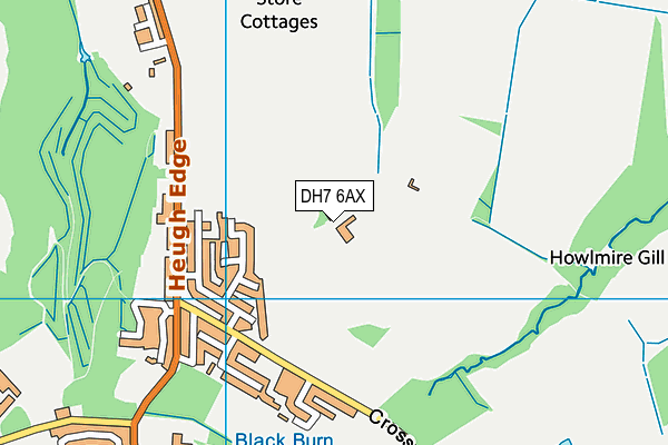 DH7 6AX map - OS VectorMap District (Ordnance Survey) DH7 6AX map - OS VectorMap District (Ordnance Survey)