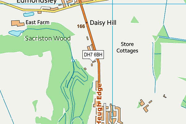 DH7 6BH map - OS VectorMap District (Ordnance Survey) DH7 6BH map - OS VectorMap District (Ordnance Survey)