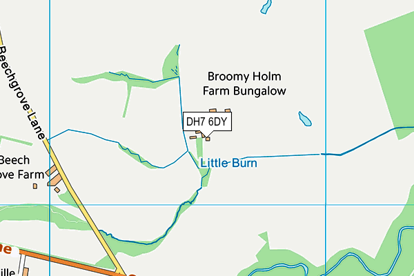 DH7 6DY map - OS VectorMap District (Ordnance Survey)