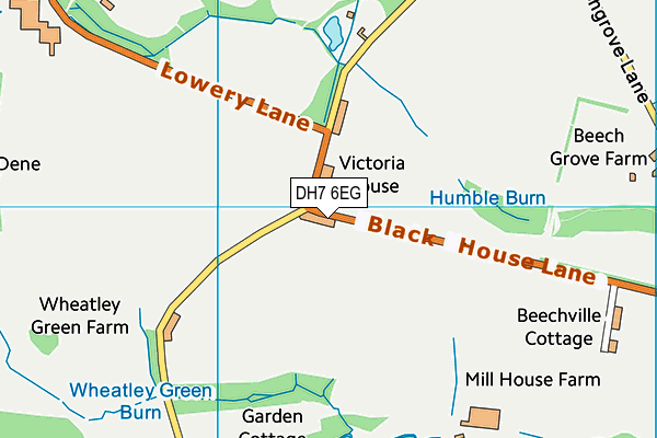 DH7 6EG map - OS VectorMap District (Ordnance Survey) DH7 6EG map - OS VectorMap District (Ordnance Survey)
