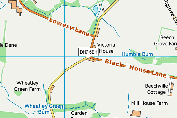 DH7 6EH map - OS VectorMap District (Ordnance Survey) DH7 6EH map - OS VectorMap District (Ordnance Survey)
