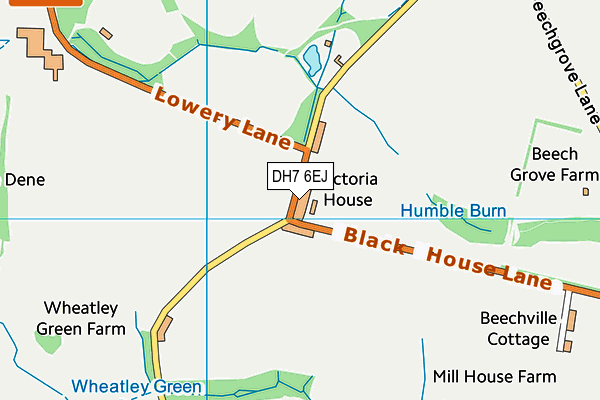 DH7 6EJ map - OS VectorMap District (Ordnance Survey) DH7 6EJ map - OS VectorMap District (Ordnance Survey)
