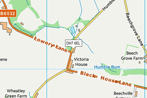 DH7 6EL map - OS VectorMap District (Ordnance Survey) DH7 6EL map - OS VectorMap District (Ordnance Survey)