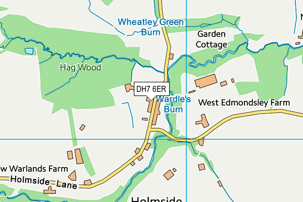 DH7 6ER map - OS VectorMap District (Ordnance Survey) DH7 6ER map - OS VectorMap District (Ordnance Survey)