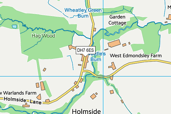 DH7 6ES map - OS VectorMap District (Ordnance Survey)