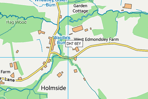 DH7 6EY map - OS VectorMap District (Ordnance Survey) DH7 6EY map - OS VectorMap District (Ordnance Survey)