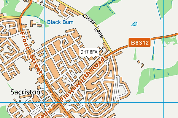 DH7 6FA map - OS VectorMap District (Ordnance Survey) DH7 6FA map - OS VectorMap District (Ordnance Survey)