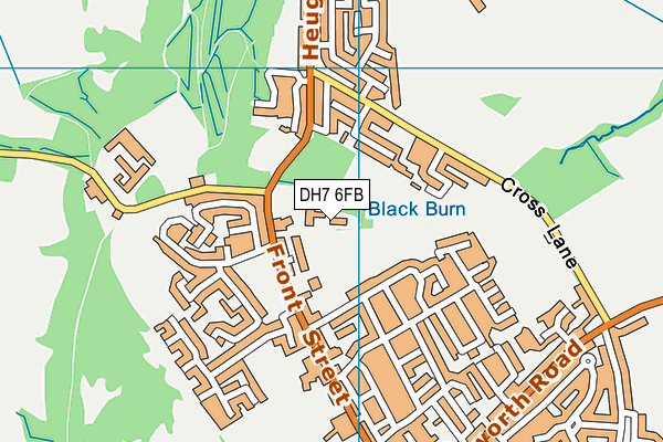 DH7 6FB map - OS VectorMap District (Ordnance Survey) DH7 6FB map - OS VectorMap District (Ordnance Survey)