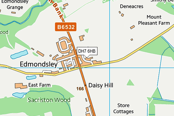 DH7 6HB map - OS VectorMap District (Ordnance Survey) DH7 6HB map - OS VectorMap District (Ordnance Survey)