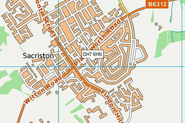 DH7 6HN map - OS VectorMap District (Ordnance Survey) DH7 6HN map - OS VectorMap District (Ordnance Survey)