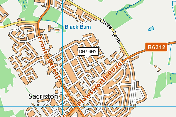 DH7 6HY map - OS VectorMap District (Ordnance Survey)