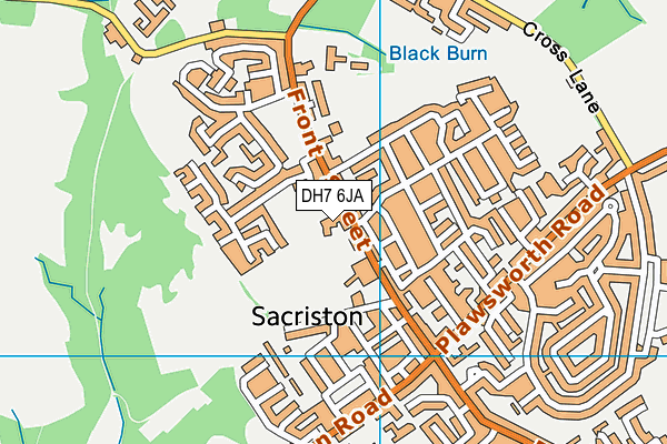 DH7 6JA map - OS VectorMap District (Ordnance Survey) DH7 6JA map - OS VectorMap District (Ordnance Survey)