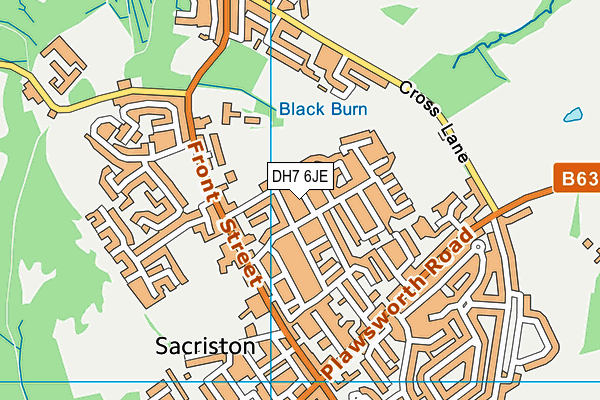 DH7 6JE map - OS VectorMap District (Ordnance Survey) DH7 6JE map - OS VectorMap District (Ordnance Survey)