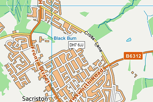 DH7 6JJ map - OS VectorMap District (Ordnance Survey) DH7 6JJ map - OS VectorMap District (Ordnance Survey)