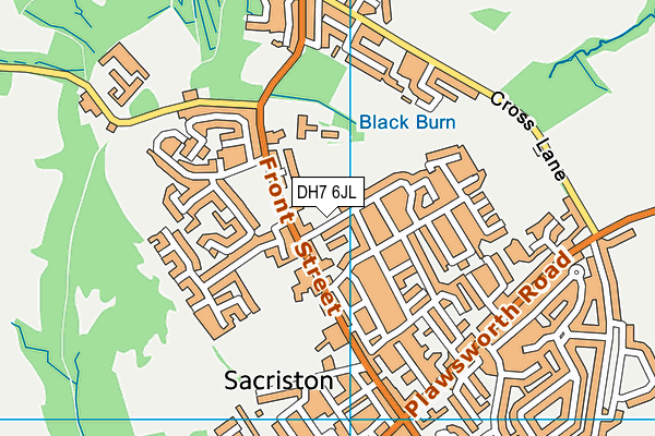 DH7 6JL map - OS VectorMap District (Ordnance Survey) DH7 6JL map - OS VectorMap District (Ordnance Survey)