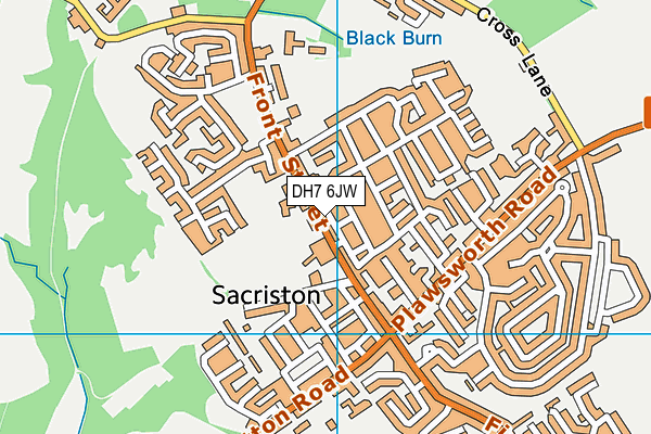 DH7 6JW map - OS VectorMap District (Ordnance Survey) DH7 6JW map - OS VectorMap District (Ordnance Survey)