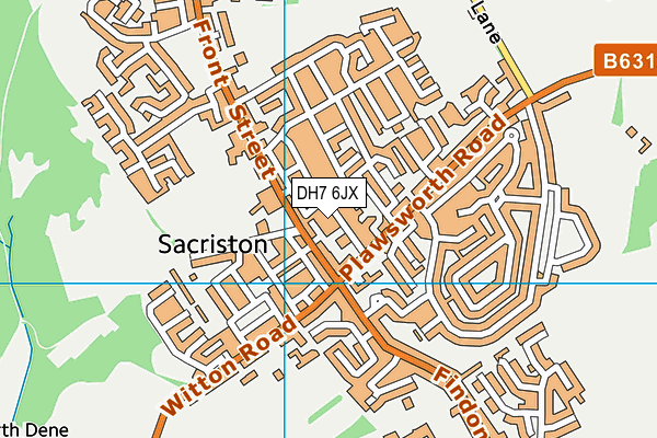 DH7 6JX map - OS VectorMap District (Ordnance Survey) DH7 6JX map - OS VectorMap District (Ordnance Survey)