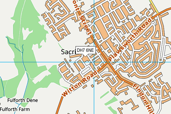 DH7 6NE map - OS VectorMap District (Ordnance Survey) DH7 6NE map - OS VectorMap District (Ordnance Survey)