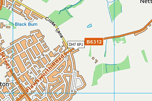 DH7 6PJ map - OS VectorMap District (Ordnance Survey) DH7 6PJ map - OS VectorMap District (Ordnance Survey)