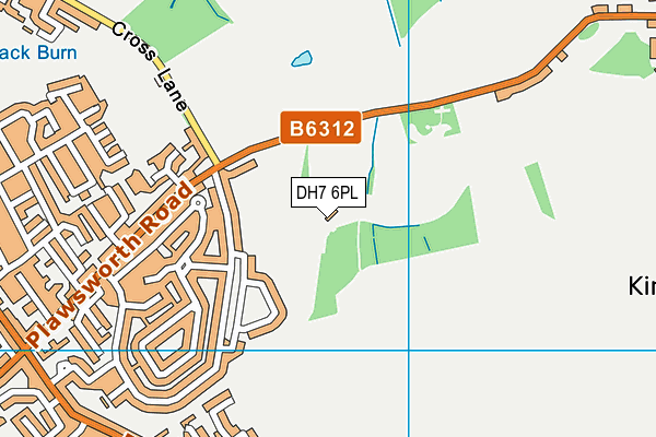 DH7 6PL map - OS VectorMap District (Ordnance Survey) DH7 6PL map - OS VectorMap District (Ordnance Survey)