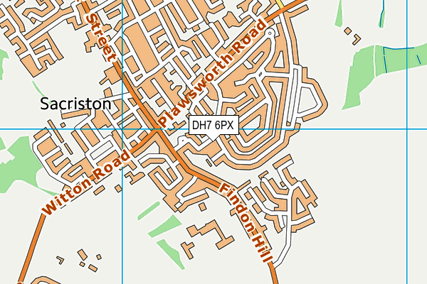 DH7 6PX map - OS VectorMap District (Ordnance Survey) DH7 6PX map - OS VectorMap District (Ordnance Survey)