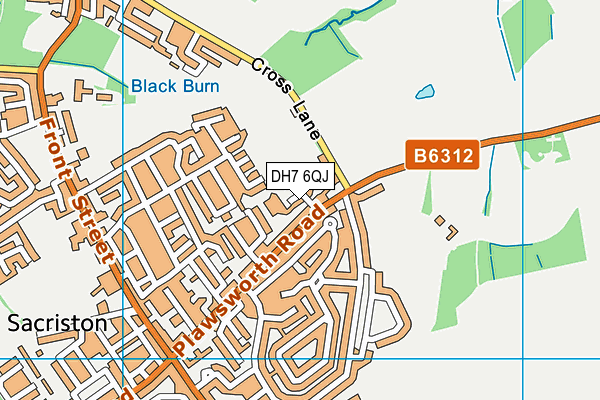 DH7 6QJ map - OS VectorMap District (Ordnance Survey) DH7 6QJ map - OS VectorMap District (Ordnance Survey)