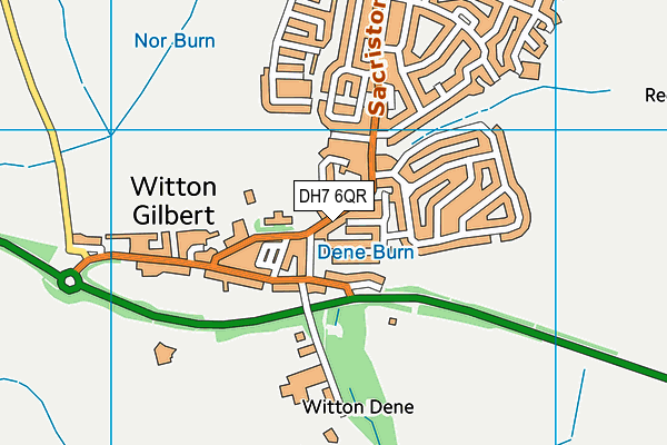 DH7 6QR map - OS VectorMap District (Ordnance Survey)