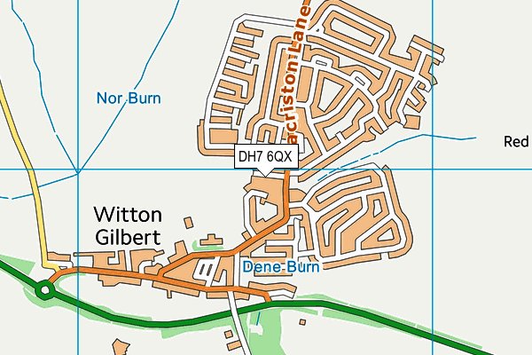 DH7 6QX map - OS VectorMap District (Ordnance Survey) DH7 6QX map - OS VectorMap District (Ordnance Survey)