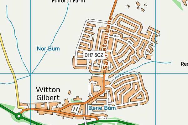 DH7 6QZ map - OS VectorMap District (Ordnance Survey) DH7 6QZ map - OS VectorMap District (Ordnance Survey)