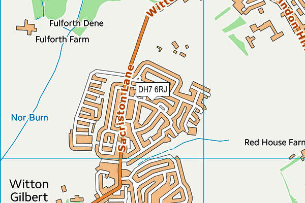 DH7 6RJ map - OS VectorMap District (Ordnance Survey) DH7 6RJ map - OS VectorMap District (Ordnance Survey)