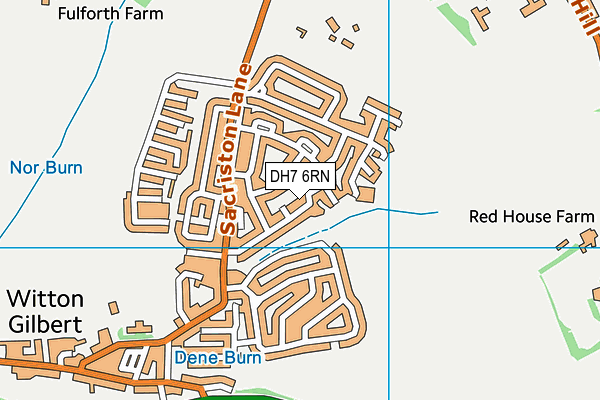 DH7 6RN map - OS VectorMap District (Ordnance Survey) DH7 6RN map - OS VectorMap District (Ordnance Survey)