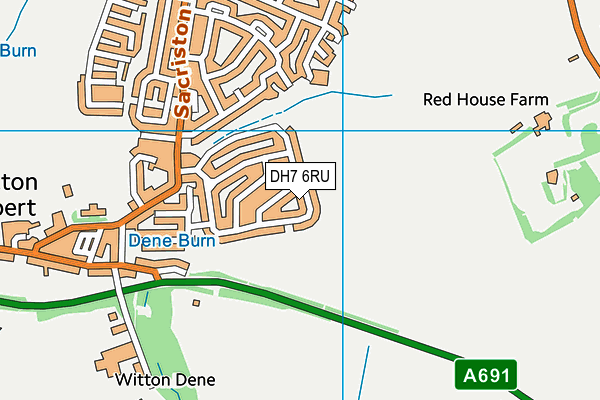 DH7 6RU map - OS VectorMap District (Ordnance Survey) DH7 6RU map - OS VectorMap District (Ordnance Survey)