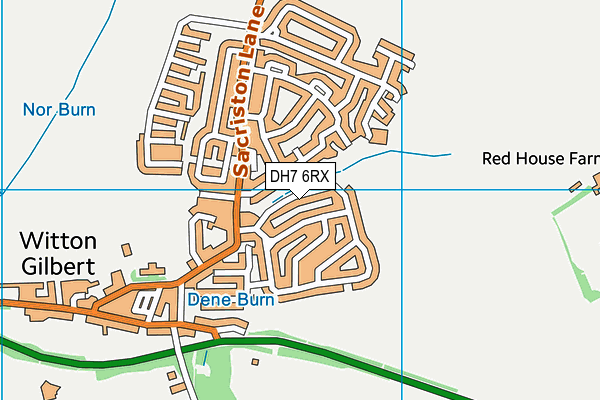 DH7 6RX map - OS VectorMap District (Ordnance Survey) DH7 6RX map - OS VectorMap District (Ordnance Survey)