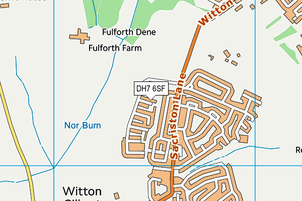 DH7 6SF map - OS VectorMap District (Ordnance Survey) DH7 6SF map - OS VectorMap District (Ordnance Survey)