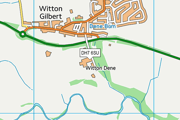 DH7 6SU map - OS VectorMap District (Ordnance Survey)
