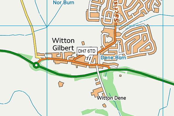 DH7 6TD map - OS VectorMap District (Ordnance Survey) DH7 6TD map - OS VectorMap District (Ordnance Survey)