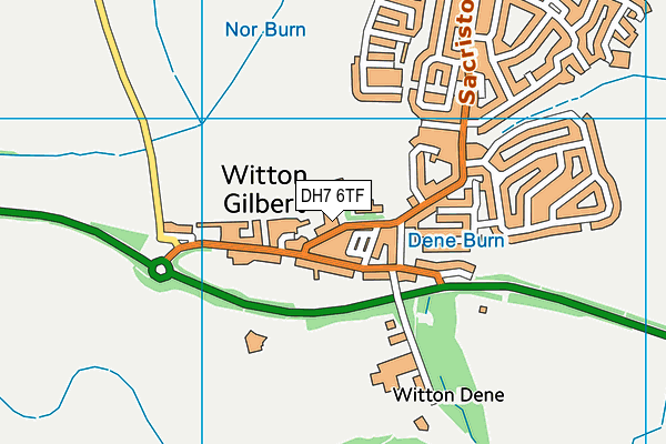 DH7 6TF map - OS VectorMap District (Ordnance Survey) DH7 6TF map - OS VectorMap District (Ordnance Survey)