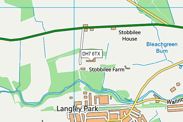 DH7 6TX map - OS VectorMap District (Ordnance Survey) DH7 6TX map - OS VectorMap District (Ordnance Survey)