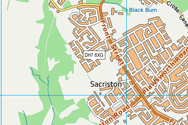 DH7 6XG map - OS VectorMap District (Ordnance Survey) DH7 6XG map - OS VectorMap District (Ordnance Survey)