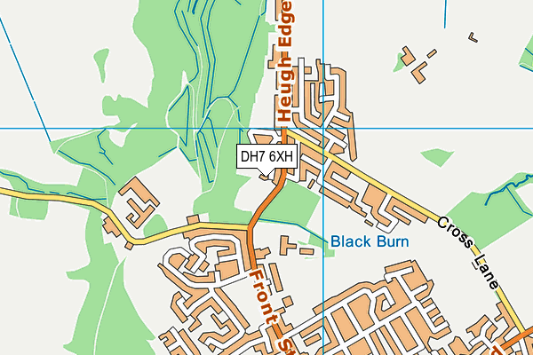 DH7 6XH map - OS VectorMap District (Ordnance Survey) DH7 6XH map - OS VectorMap District (Ordnance Survey)