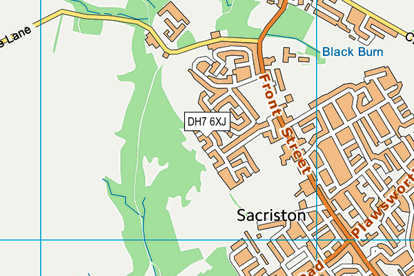 DH7 6XJ map - OS VectorMap District (Ordnance Survey) DH7 6XJ map - OS VectorMap District (Ordnance Survey)