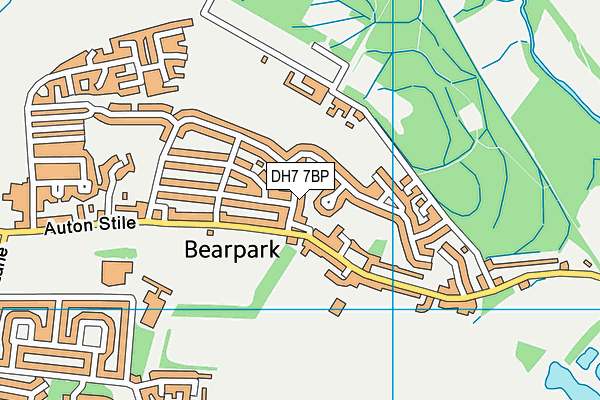 DH7 7BP map - OS VectorMap District (Ordnance Survey) DH7 7BP map - OS VectorMap District (Ordnance Survey)