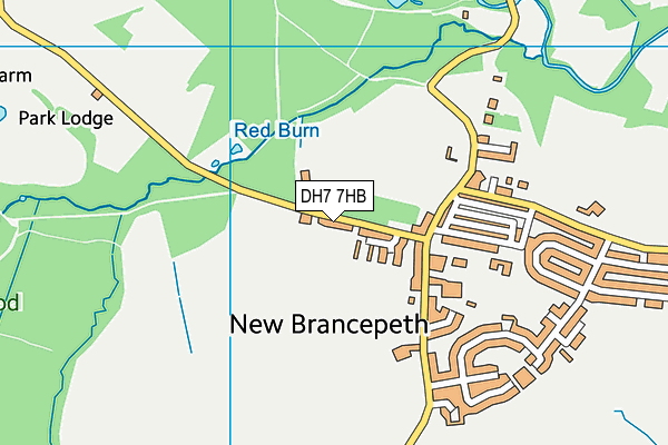 DH7 7HB map - OS VectorMap District (Ordnance Survey) DH7 7HB map - OS VectorMap District (Ordnance Survey)