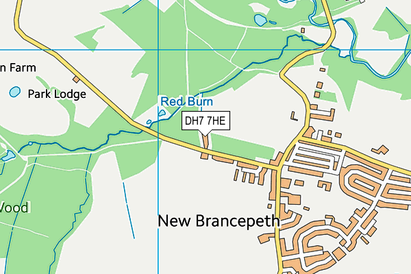 DH7 7HE map - OS VectorMap District (Ordnance Survey) DH7 7HE map - OS VectorMap District (Ordnance Survey)