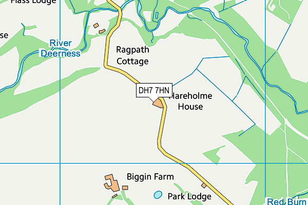 DH7 7HN map - OS VectorMap District (Ordnance Survey) DH7 7HN map - OS VectorMap District (Ordnance Survey)