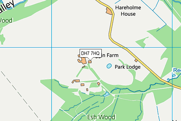 DH7 7HQ map - OS VectorMap District (Ordnance Survey) DH7 7HQ map - OS VectorMap District (Ordnance Survey)