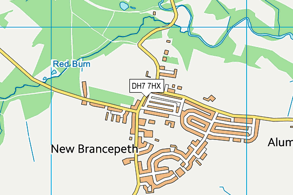 DH7 7HX map - OS VectorMap District (Ordnance Survey) DH7 7HX map - OS VectorMap District (Ordnance Survey)
