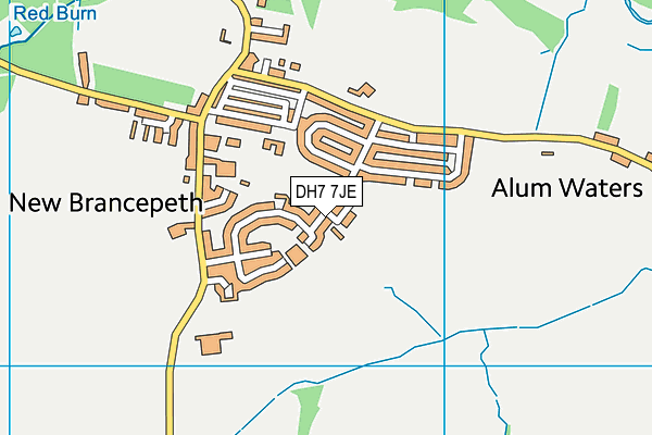 DH7 7JE map - OS VectorMap District (Ordnance Survey) DH7 7JE map - OS VectorMap District (Ordnance Survey)