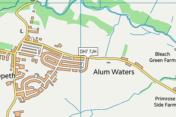 DH7 7JH map - OS VectorMap District (Ordnance Survey) DH7 7JH map - OS VectorMap District (Ordnance Survey)